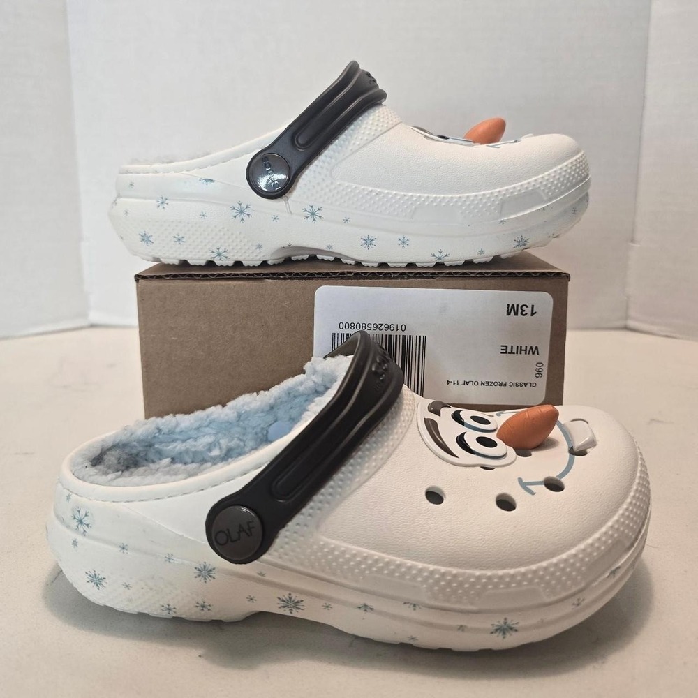 Crocs Disney x Classic Lined Clog Kids Olaf 210234-90H in Kids size 13 Brand New